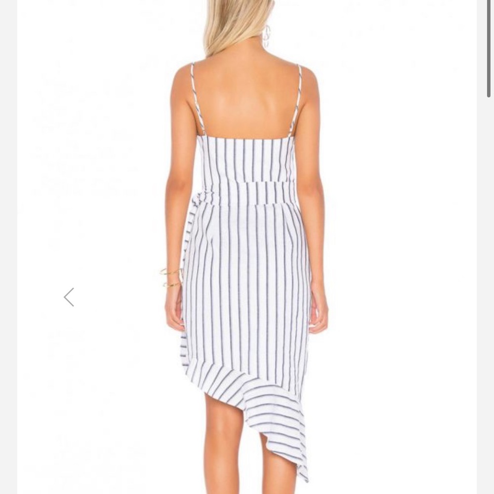 Stylestalker Linden White And Navy Linden Midi Dress View 3